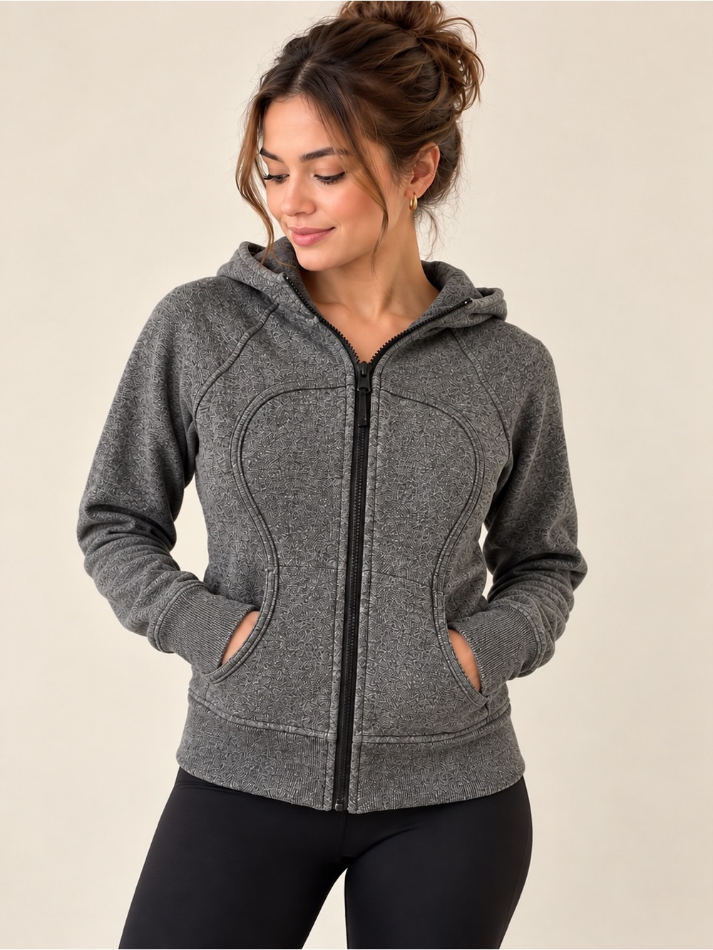 lululemon Gray Scuba Full-Zip Hoodie